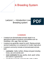 Lecture-I. Introduction - Livestock Breeding System