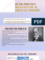 Sigmund Freud'S: Psychoanalytic & Psychosexual Theory