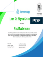 Lean Six Sigma Green Belt: June 30, 2020 at Headquarter Office in Eschen