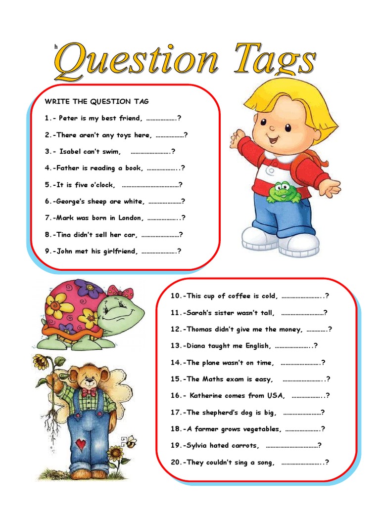 Question Tag Practice Worksheet | PDF | Foreign Language Studies | History