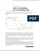 Acid Number in Insulating, Transformer and Turbine Oils: Titration Application Note T-092