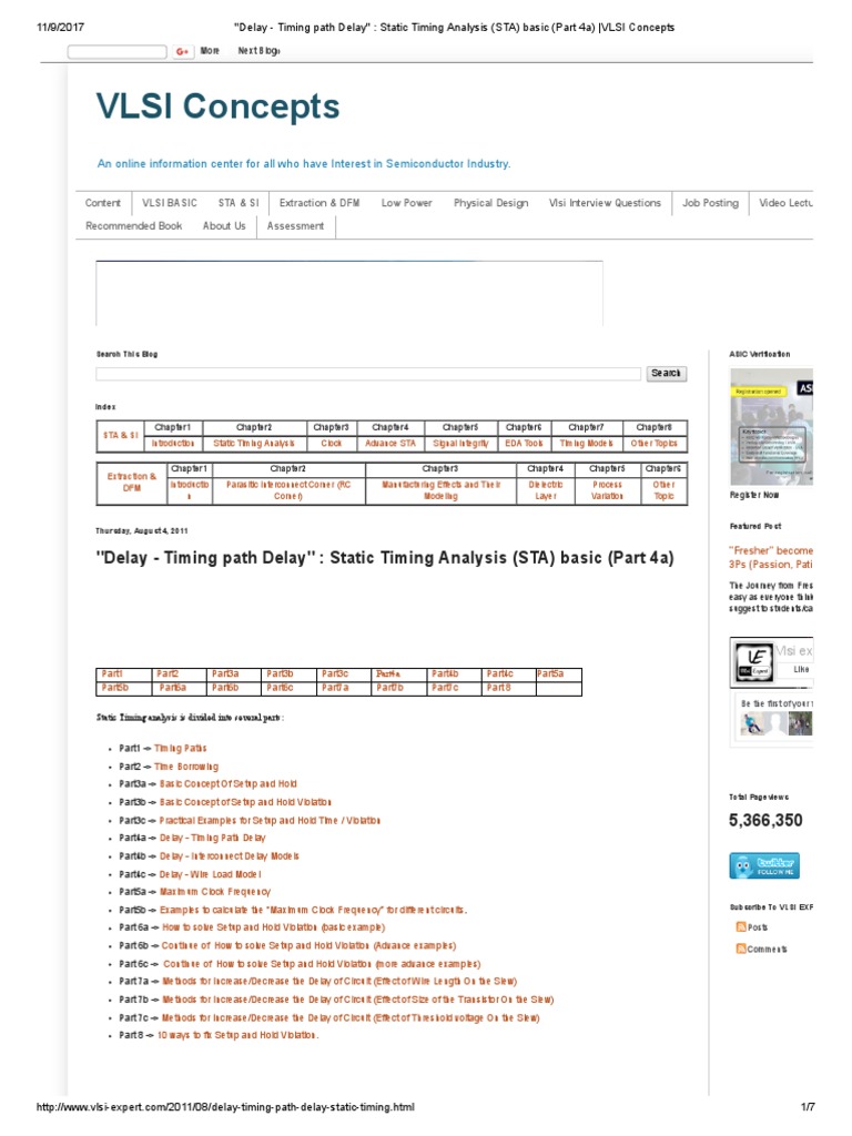 Timing Path Delay in VLSI Systems | PDF | Electronic Circuits | Digital ...