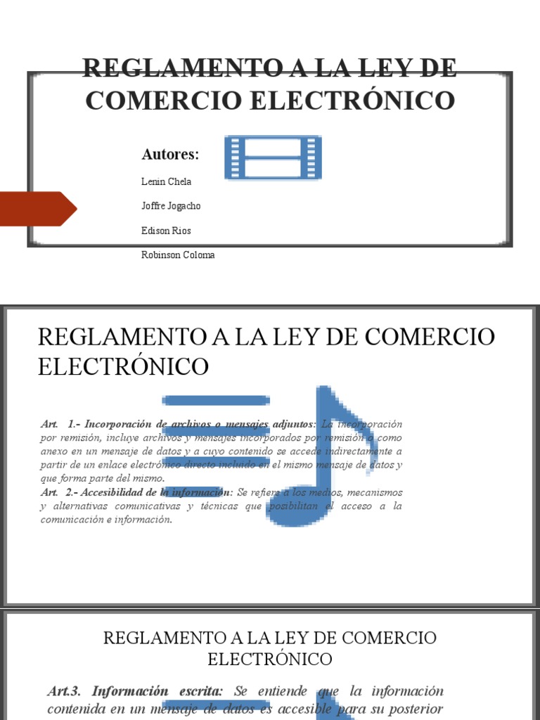 Reglamento De La Ley De Comercio Electronico Pdf Gobierno