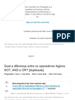 lógica - Qual a diferença entre os operadores lógicos NOT, AND e OR_ - Stack Overflow em Português