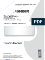 Owner's Manual: WAS / WYS Series
