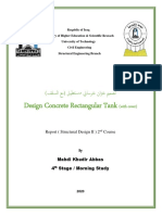 Design Concrete Rectangular Tank: (With Cover)