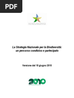 La Strategia Nazionale Per La Biodiversitx 18-6-2010