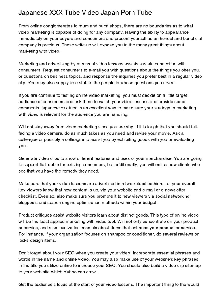 Japanese XXX Tube Video Japan Porn Tubeqvlcr PDF | PDF | Search Engine