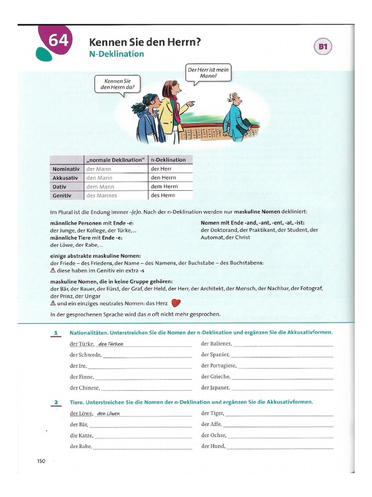 GrammatikAktiv A1B1 64 NDeklination 2 PDF PDF