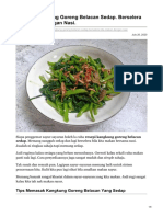 Resepi Kangkung Goreng Belacan Sedap Berselera Bila Makan Dengan Nasi PDF