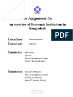 An Overview of Economic Institutions in Bangladesh C C S