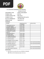 Administrative Assignment 1