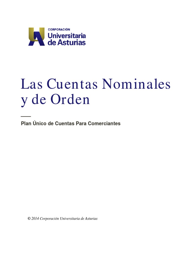 Plan Unico de Cuentas para Comerciantes PDF | PDF | Contabilidad ...