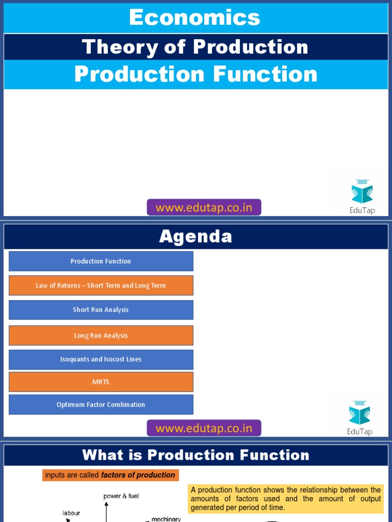 Understanding Production Functions | PDF | Production Function ...