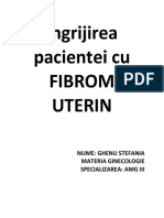 Ingrijirea pacientei cu FIBROM UTERIN