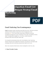 Cara Mendapatkan Email List Potensial Dengan Strategi Email Marketing