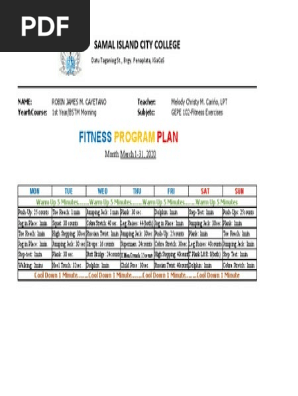 fitness plan