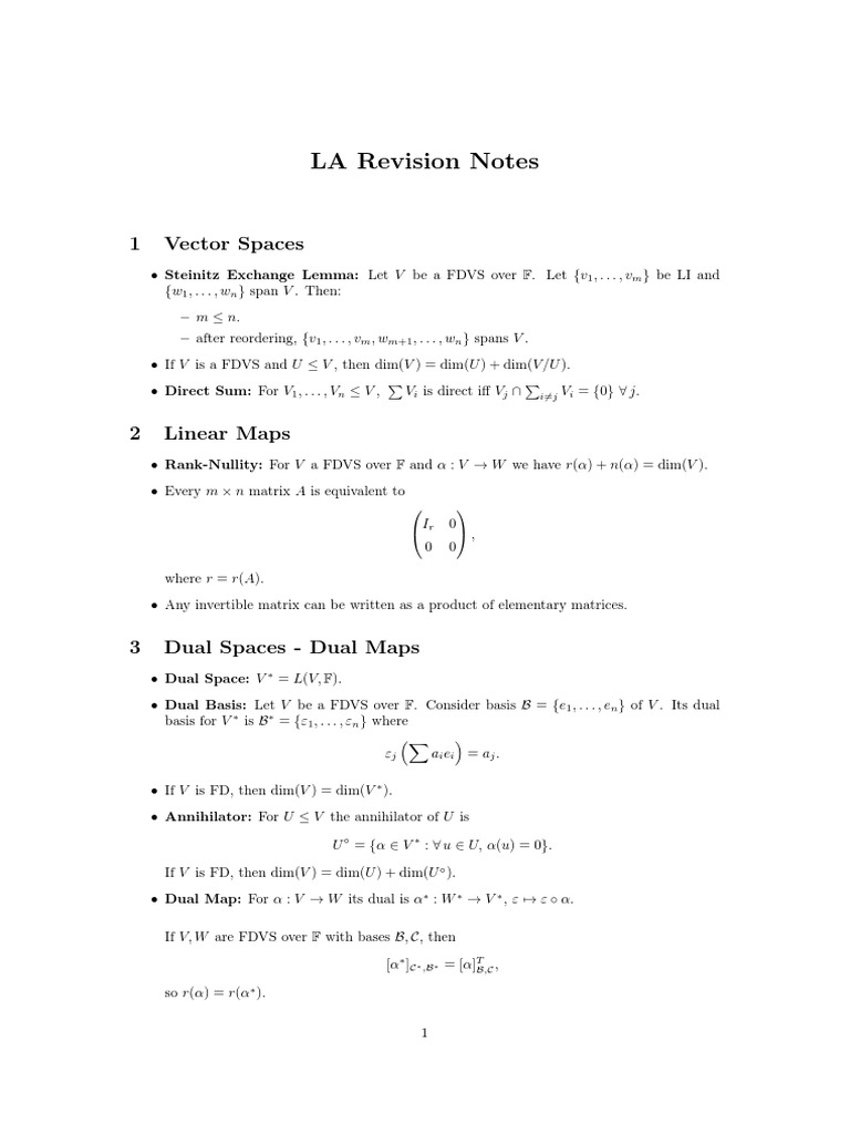 La Revision Eigenvalues And Eigenvectors Matrix Theory