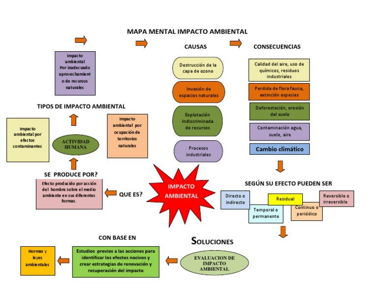 Mapa Mental del Impacto Ambiental | PDF | Entorno natural | Contaminación