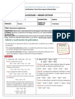 Formato Cuarta Guía Algebra Octavos - Islena Peña Gómez