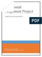 Horizontal Alignment Project: Transportation Engineering - I