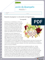 1° Evaluación de Desempeño M1 Castellano 1B