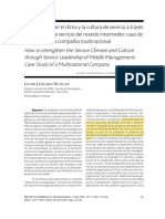 Cómo Fortalecer El Clima y La Cultura de Servicio A Través Del Liderazgo de Servicio Del Mando Intermedio PDF