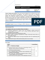 HSS4161: Applied Economics: Course Context and Overview: This Course Has Been Designed To Be An Advanced Level Course