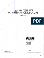 Bear® 1000 Ventilator Maintenance Manual: Bear Medical Systems, Inc. Phone (760) 778-7200 (800) 937-3750