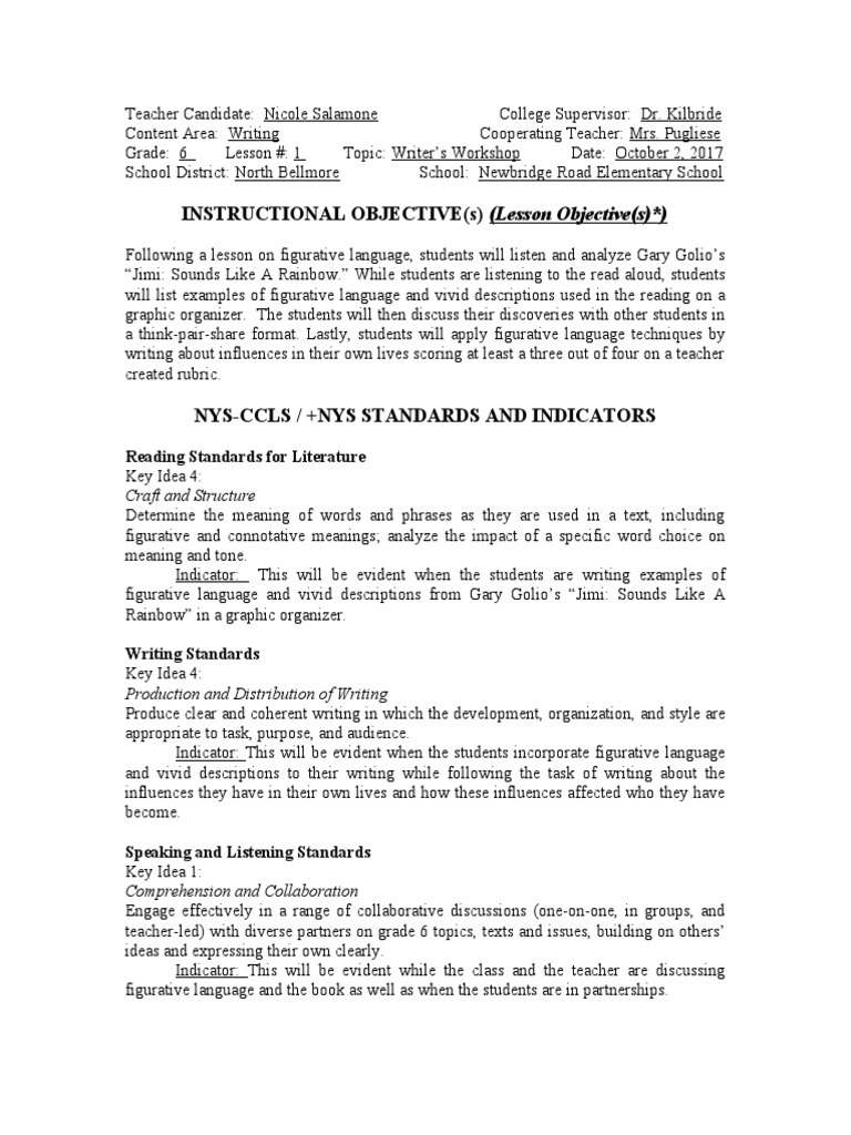 Observation Lesson | PDF | Reading Comprehension | Teachers