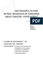 Exploratory Research To Find Buying Behavoiur of Consumer
