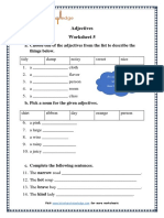 Grade 1 Adjectives Grammar Printable Worksheets 5