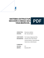 Informe de Sistema Estructural de Sección o Masa Solución Viga-Marcos