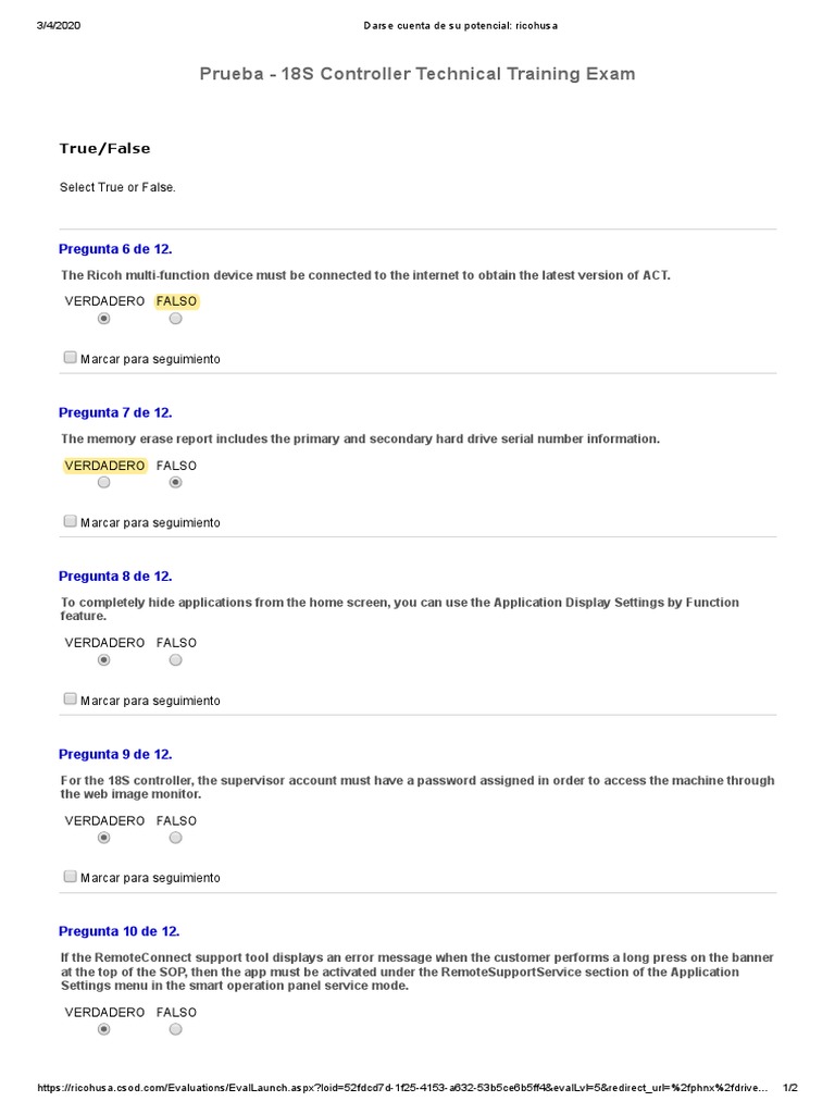 18S Controller Training Exam Insights | PDF | Business | Computers