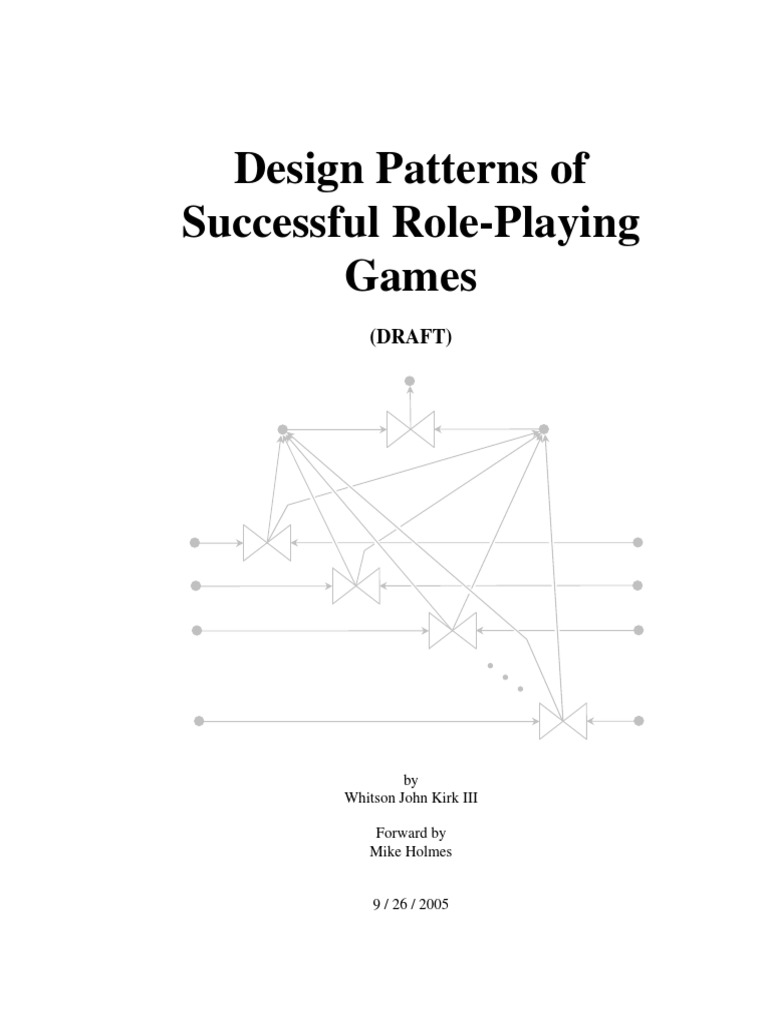 RPG Design Patterns 9 26 05 PDF PDF Role Playing Games Design