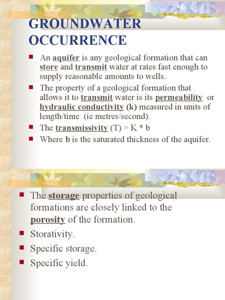 Understanding Aquifers and Groundwater | PDF | Aquifer | Sedimentary Rock
