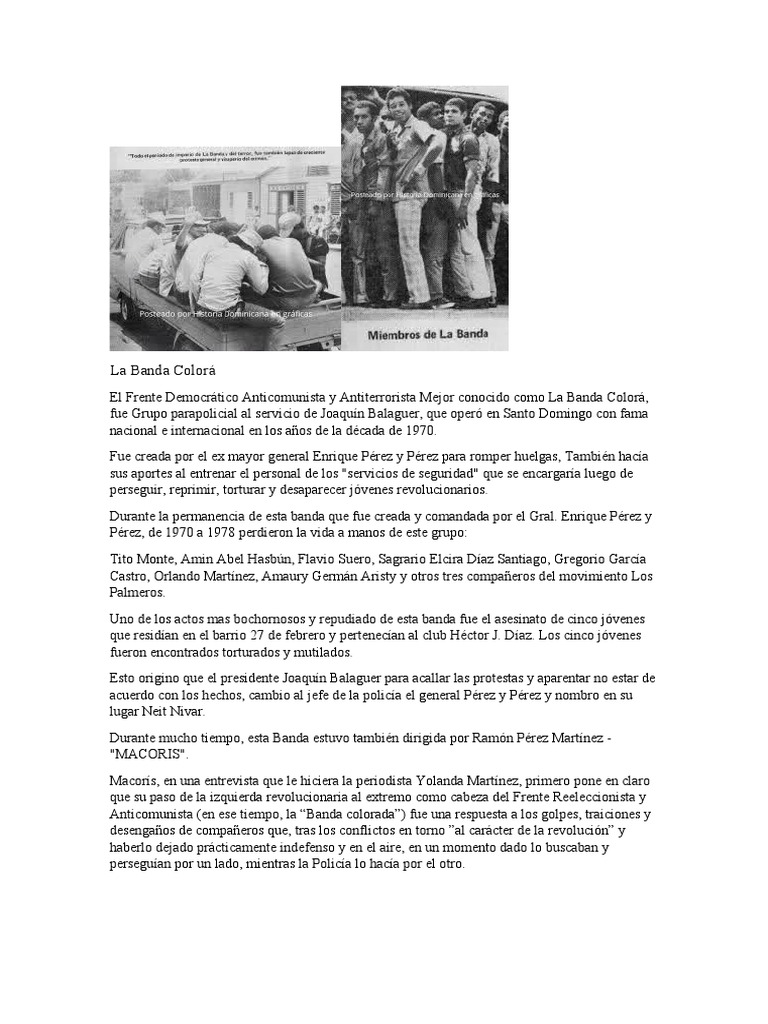 La Banda Colorá: Parapolicial de Balaguer | PDF | Ciencias sociales ...