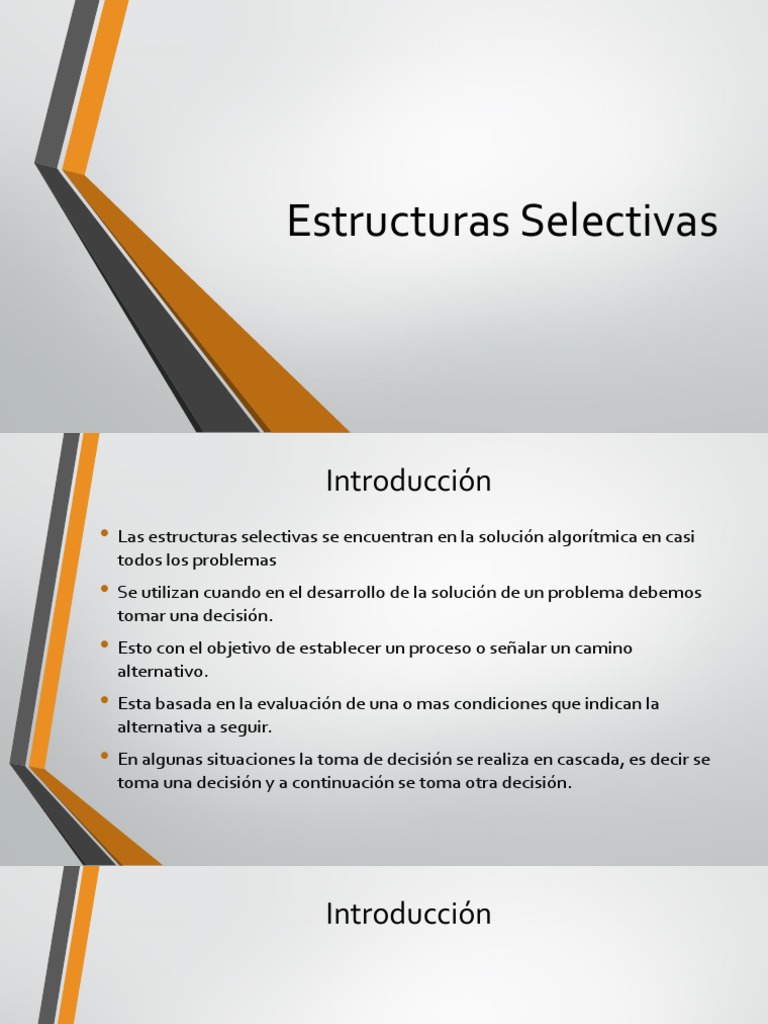 Estructuras Selectivas en Algoritmos | PDF | Algoritmos | Prueba ...