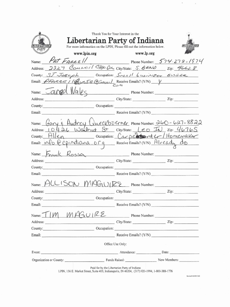 Libertarian Party of Indiana: 2 Arq G1 | PDF | Libertarianism