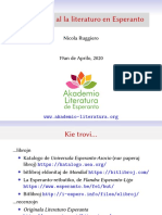 Enkonduko Al La Literaturo en Esperanto