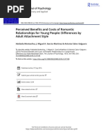 Perceived Benefits and Costs of Romantic Relationships For Young People Differences by Adult Attachment Style PDF