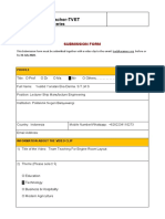 Submission Form - SEA Teacher TVET Lecture Series - Poliwangi - Indonesia