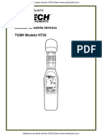 Medidores de Estres Termico ht30 Extech Manual en Espanol PDF