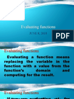 Lesson 2 Evaluating Functions