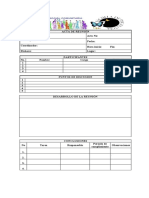 Formato Actas de Reunión