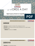Competitive Exams: 5 High Frequency Words a Day