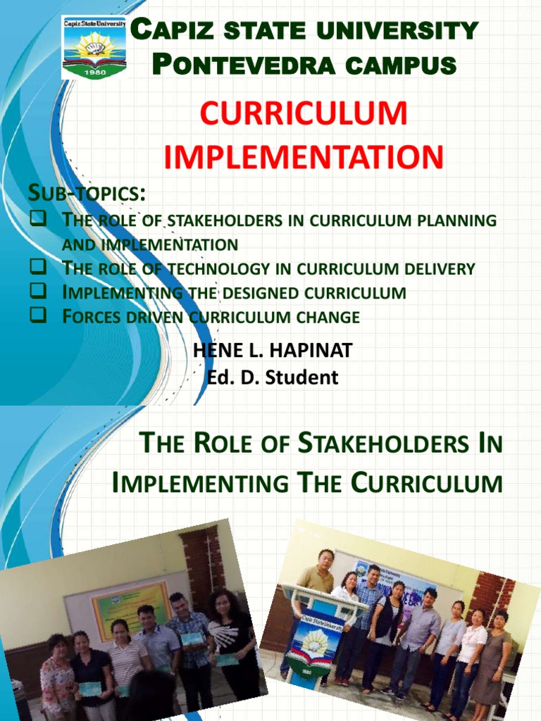 Stakeholders in Curriculum Implementation | PDF | Curriculum | Teachers