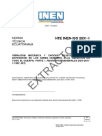 Nte Inen - Iso 2631 Vibración Mecánica y Choque Evaluación de La Exposición Del Hombre A La Vibración PDF