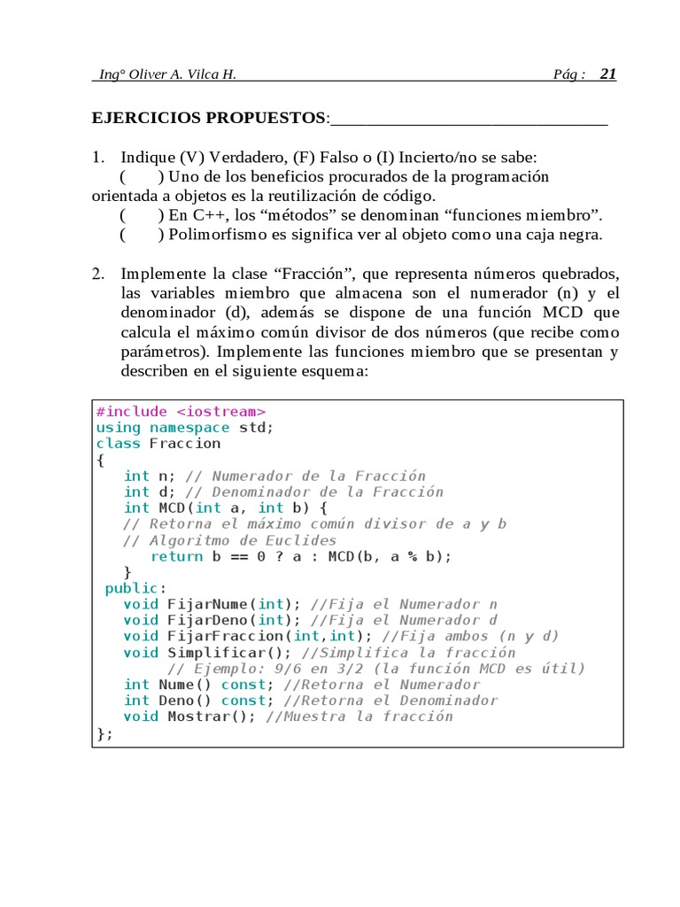 Ejercicios de Programacion | PDF | Fracción (Matemáticas) | División ...