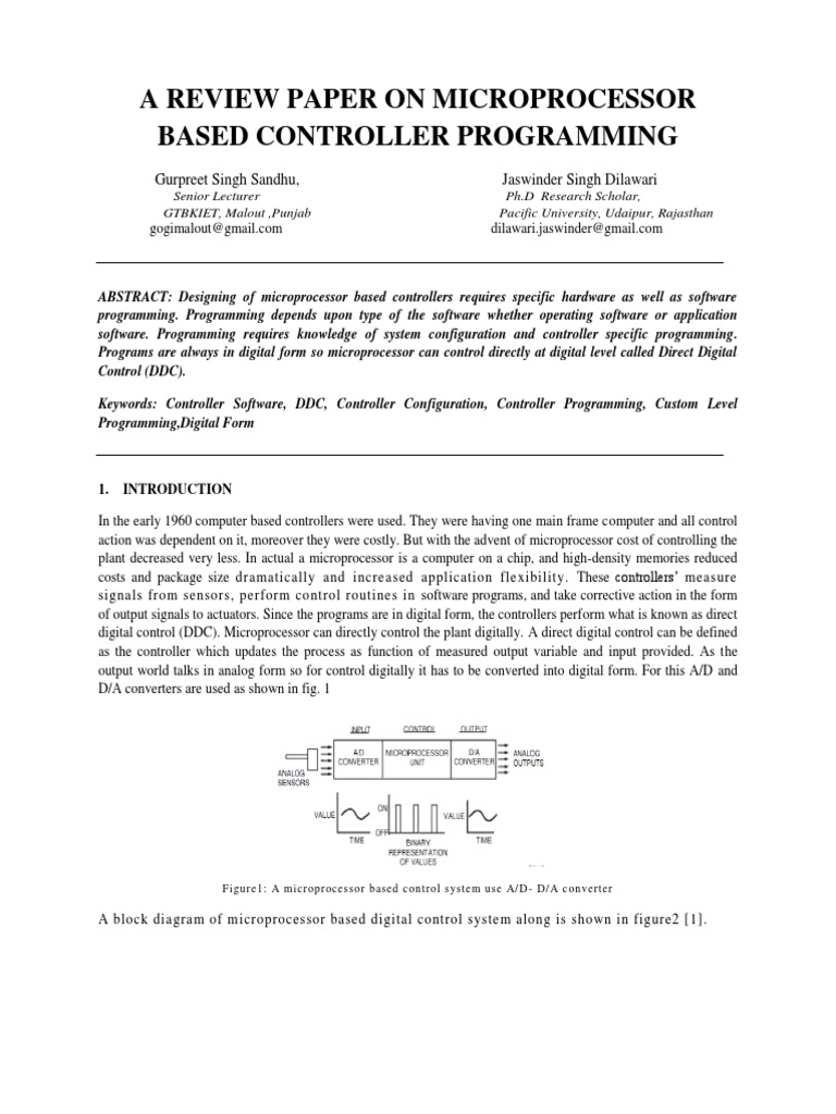 Micro Process or Based Controllers Circuit Diagram